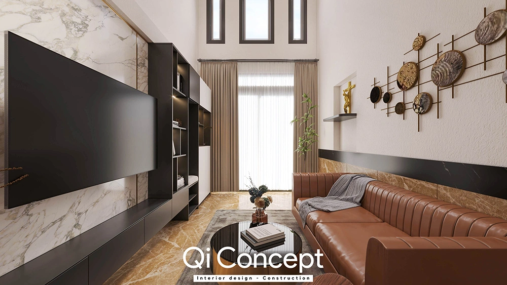 Góc sofa hiện đại tại nhà phố quận 12