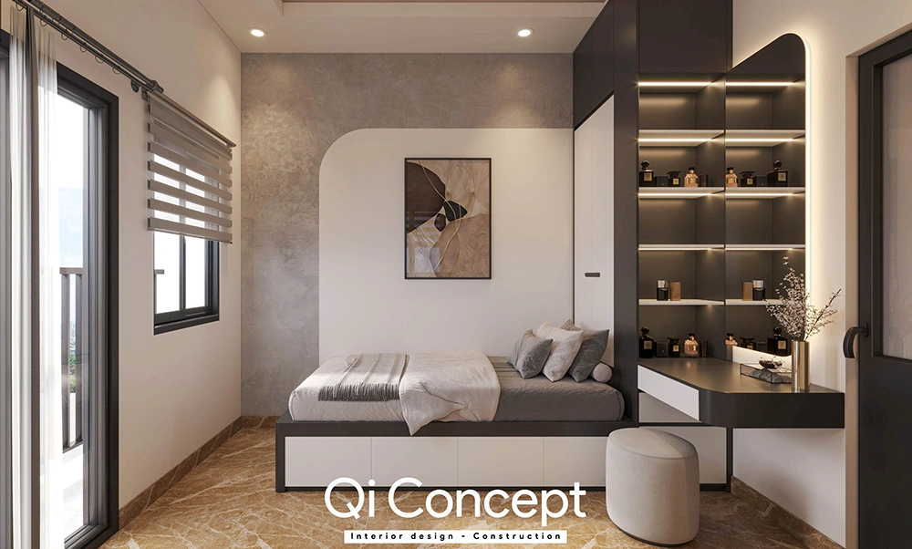 Thiết kế phòng ngủ nhỏ nhà phố quận 12