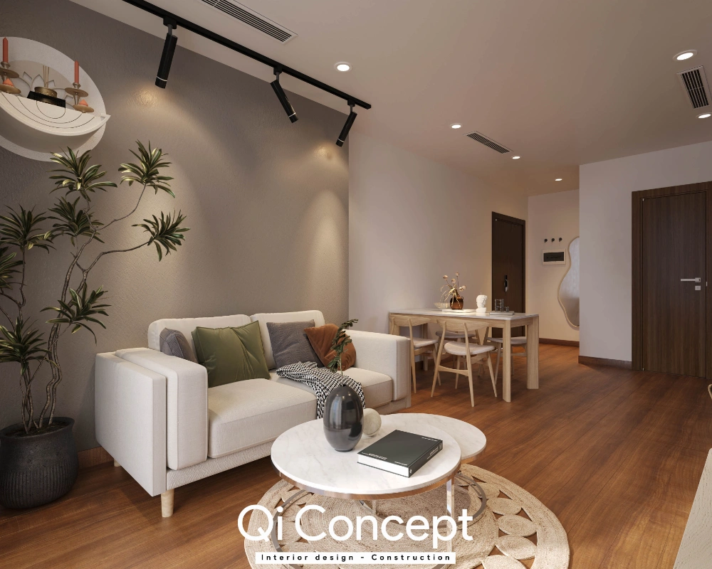 Bố trí sofa và bàn trà hiện đại Eco Green