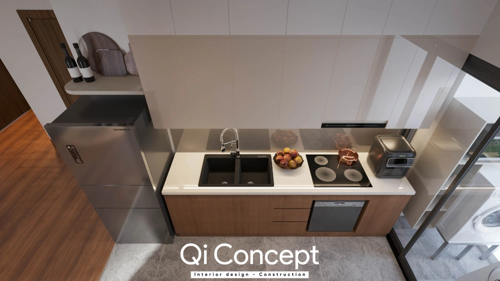 Góc nhìn cận cảnh mặt bếp căn hộ Eco Green