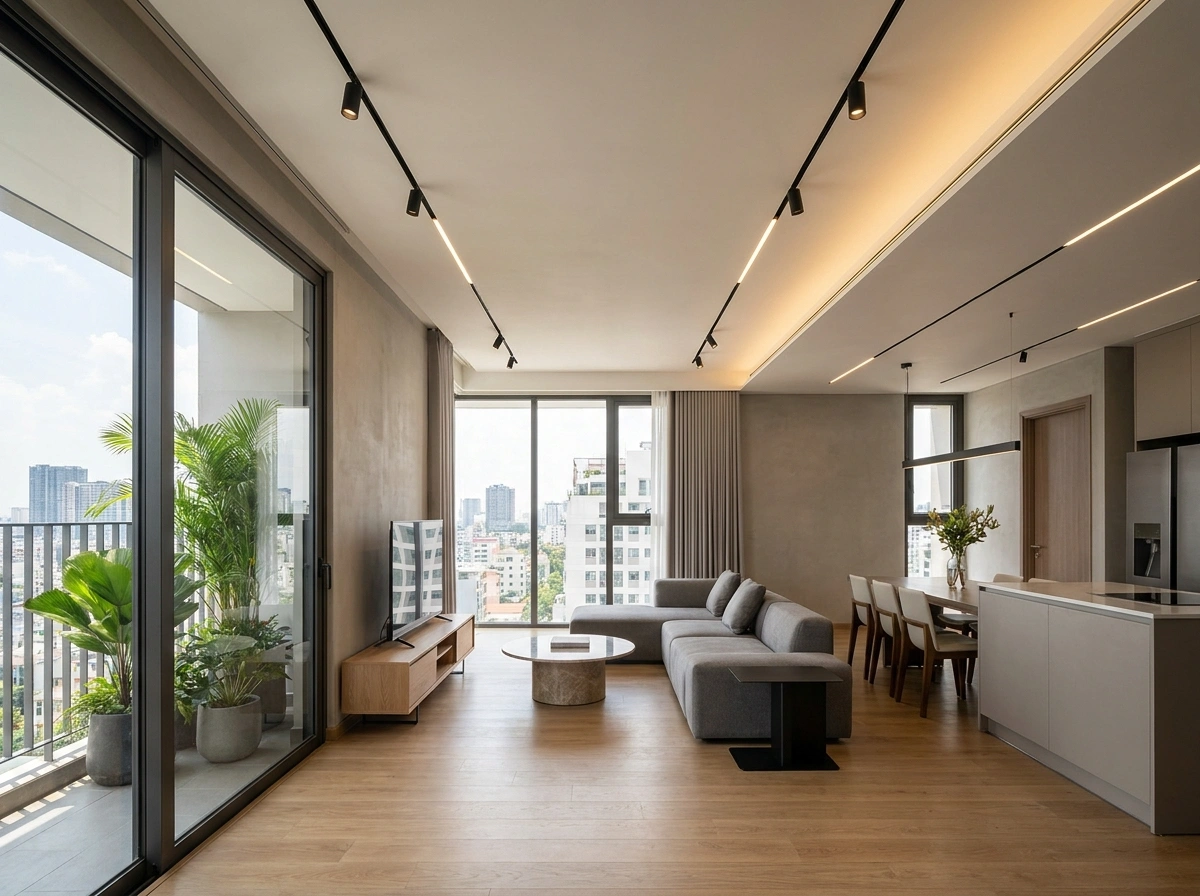 Cách tối giản nội thất trong thiết kế nội thất chung cư 100m2