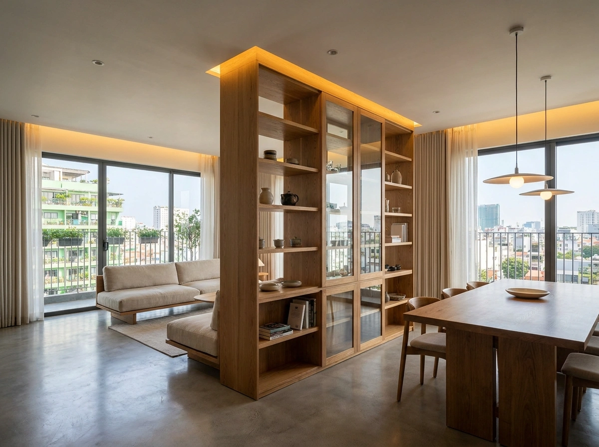 Xu hướng sử dụng nội thất gỗ khi thiết kế nội thất penthouse