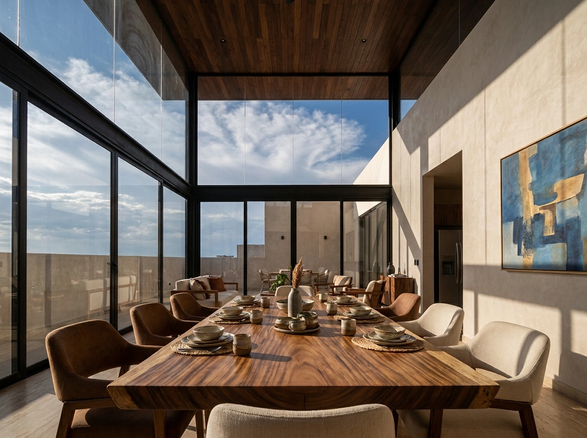 Không gian dùng bữa ngập nắng từ thiết kế nội thất penthouse