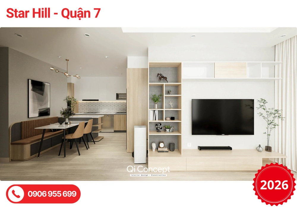 Mẫu Thiết Kế Nội Thất Star Hill 87m2 Hiện Đại Tối Giản