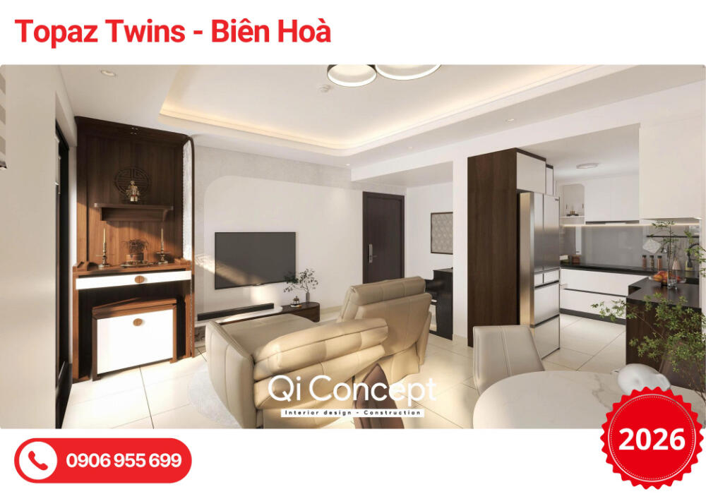 Thiết Kế Nội Thất Topaz Twins 77,77m2 Phong Cách Hiện Đại