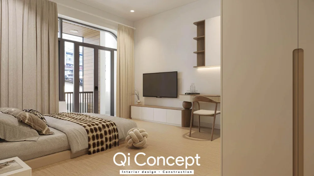 Góc bàn làm việc và TV tương tự ảnh 15