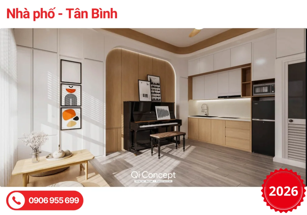 Mẫu Thiết Kế Nội Thất Nhà Phố Tân Bình 4 Tầng Kết Hợp Quán Cà Phê